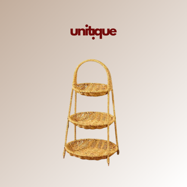 დაწნული სამდონიანი კალათა